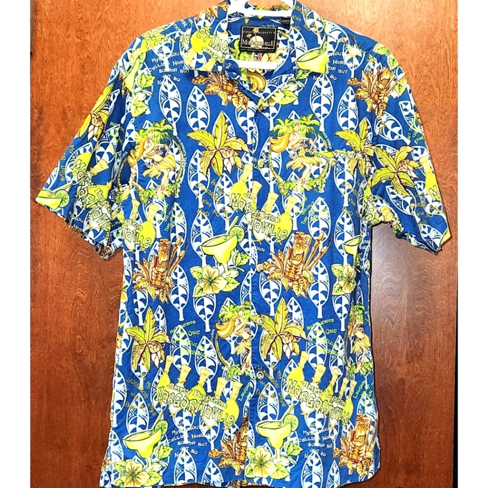 Jimmy Buffett's Margaritaville "Quietly Making Noise" Hawaiian shirt Men's Small